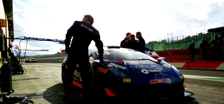 Mecoil  right at the race track, during the Italian GT3 Championship