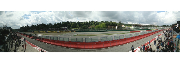 Mecoil right at the race track, during the WSBK race weekend in Imola